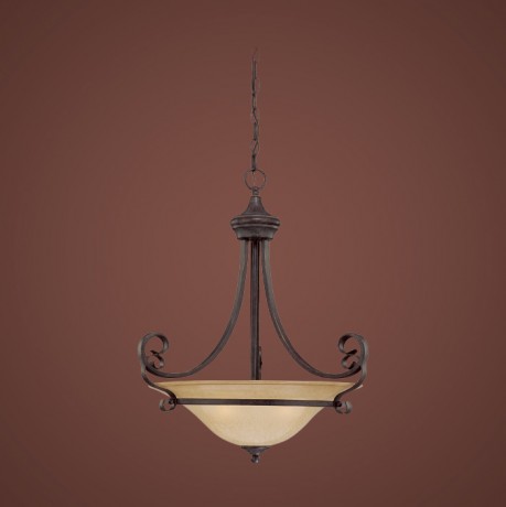 C186-25143-ET By Jeremiah Lighting-Stanton Collection English Toffee Finish 3 Light Inverted Pendant 
