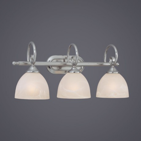 C186-25303-SN By Jeremiah Lighting-Raleigh Collection Satin Nickel Finish 3 Lt Vanity Sn 