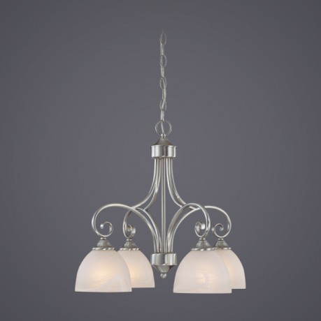 C186-25324-SN By Jeremiah Lighting-Raleigh Collection Satin Nickel Finish 4 Lt Chandelier Sn 