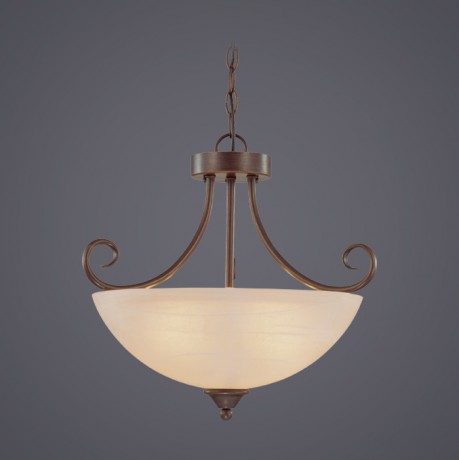 C186-25333-OB By Jeremiah Lighting-Raleigh Collection Old Bronze Finish 3 Lt Semiflush Ob 