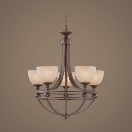 C186-25425-OB By Jeremiah Lighting-Seymour Collection Old Bronze Finish 5 Lt Chandelier 