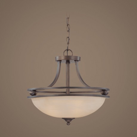 C186-25433-OB By Jeremiah Lighting-Seymour Collection Old Bronze Finish 3 Lt Semiflush 