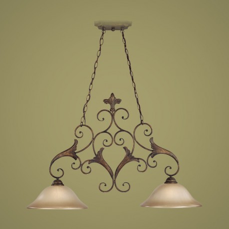 C186-25542-BBZ By Jeremiah Lighting-Ferentino Collection Burleson Bronze Finish 2 Lt Island 