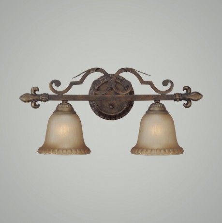 C186-25702-BBZ By Jeremiah Lighting-Devereaux Collection Burleson Bronze Finish 2 Lt Vanity 