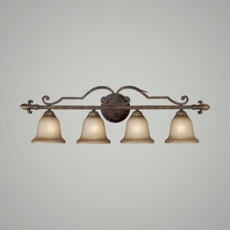C186-25704-BBZ By Jeremiah Lighting-Devereaux Collection Burleson Bronze Finish 4 Lt Vanity 
