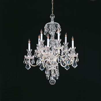 C193-1140-CH-CL-MWP By Crystorama Lighting-Traditional Crystal Collection Chrome Finish Chandelier