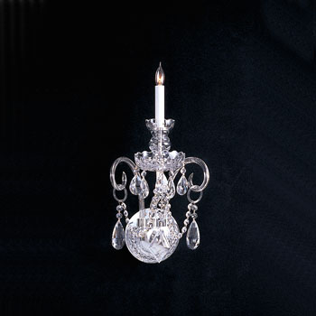 C193-1141-CH-CL-MWP By Crystorama Lighting-Traditional Crystal Collection Chrome Finish Wall Sconce