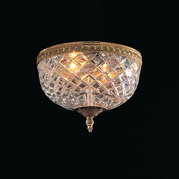 C193-117-10-OB By Crystorama Lighting-Cortland Collection Olde Brass Finish Flush Mount