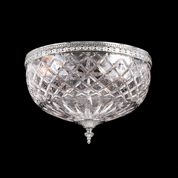 C193-117-12-CH By Crystorama Lighting-Cortland Collection Polished Chrome Finish Flush Mount