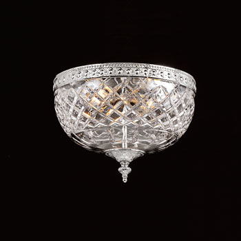 C193-117-8-CH By Crystorama Lighting-Cortland Collection Polished Chrome Finish Flush Mount