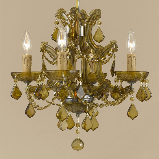 C193-4405-AB-GTS By Crystorama Lighting-Maria Theresa Collection Antique Brass Finish Chandelier