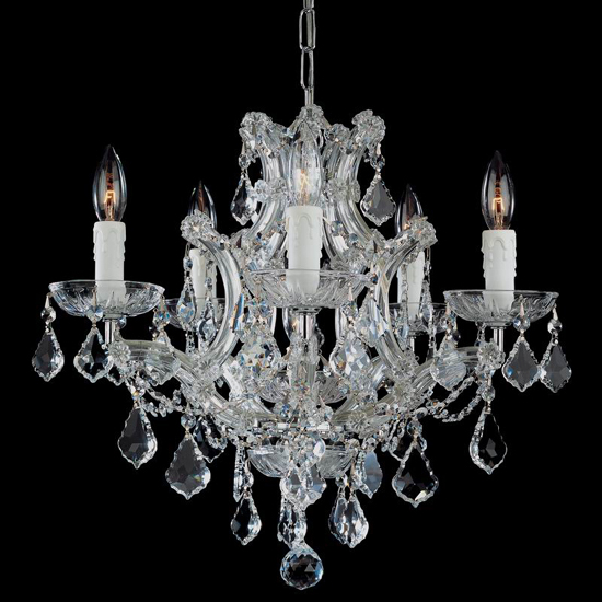 C193-4405-CH-CL-MWP By Crystorama Lighting-Traditional Crystal Collection Chrome Finish Chandelier