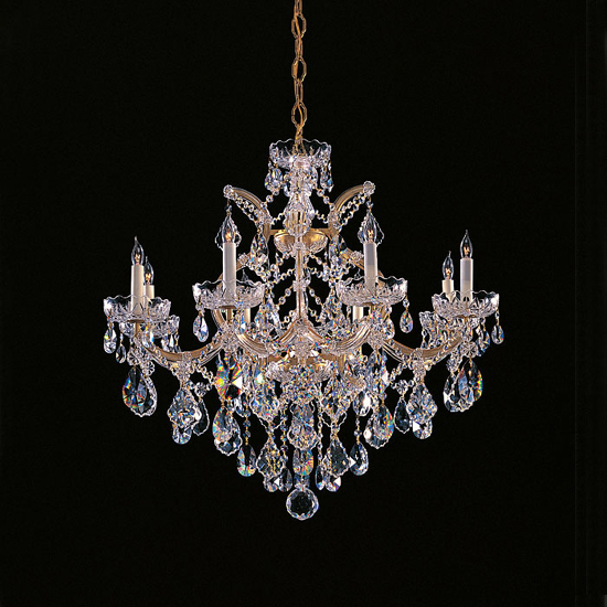 C193-4409-GD-CL-SAQ By Crystorama Lighting-Maria Theresa Collection Gold Finish Chandelier