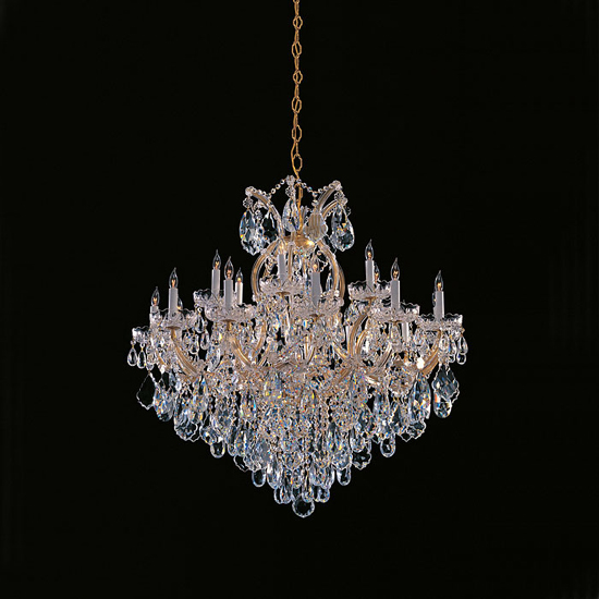 C193-4418-GD-CL-S By Crystorama Lighting-Maria Theresa Collection Gold Finish Chandelier