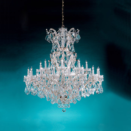 C193-4424-CH-CL-S By Crystorama Lighting-Maria Theresa Collection Chrome Finish Chandelier
