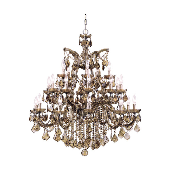 C193-4470-AB-GT-MWP By Crystorama Lighting-Maria Theresa Collection Antique Brass Finish Chandelier