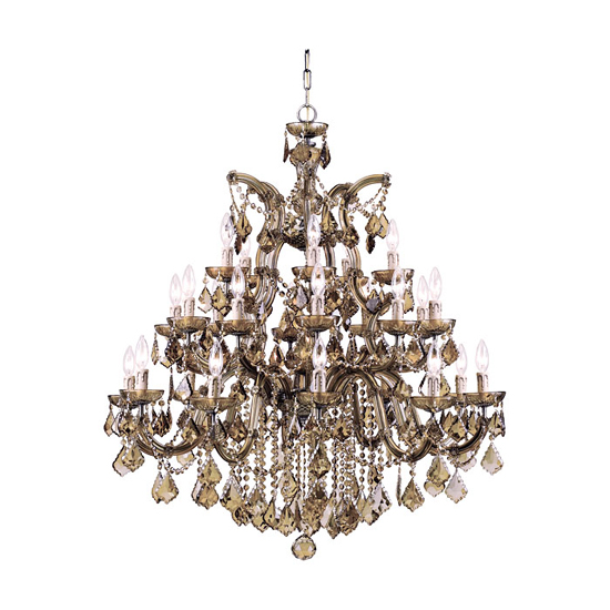 C193-4470-AB-GTS By Crystorama Lighting-Maria Theresa Collection Antique Brass Finish Chandelier