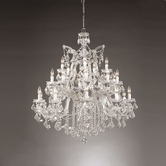 C193-4470-CH-CL-SAQ By Crystorama Lighting-Maria Theresa Collection Chrome Finish Chandelier