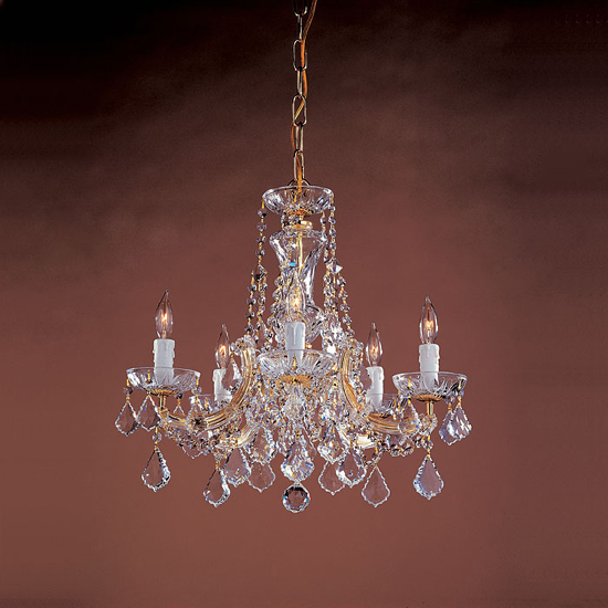 C193-4476-GD-CL-SAQ By Crystorama Lighting-Maria Theresa Collection Gold Finish Chandelier