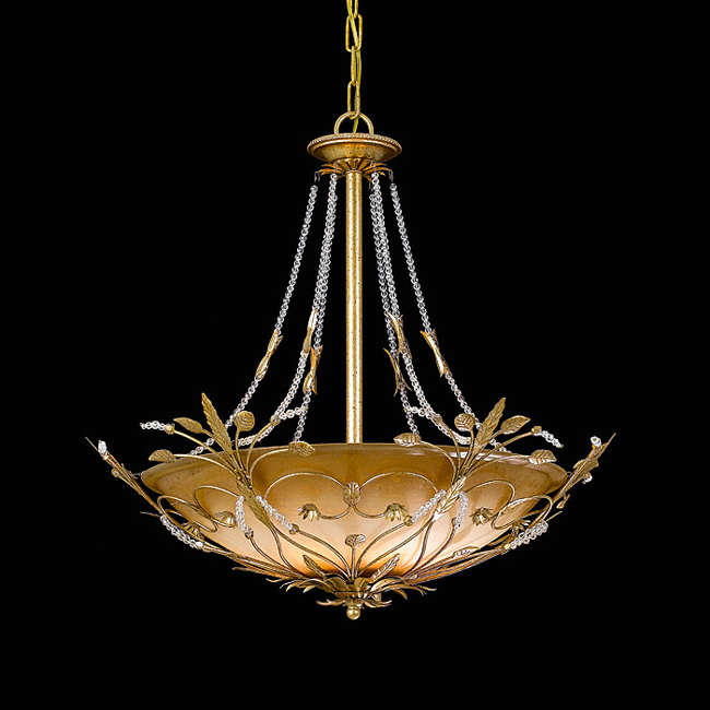 C193-4700-GL By Crystorama Lighting-Vienna Collection Gold Leaf Finish Chandelier