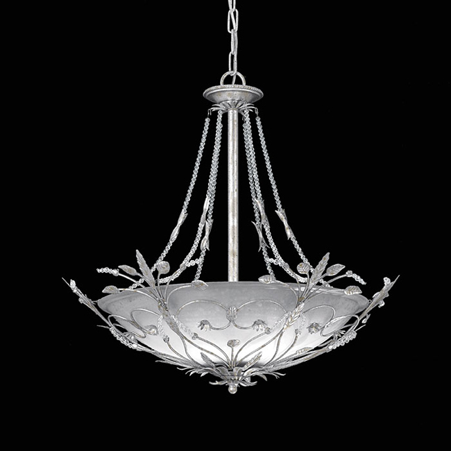 C193-4700-SL By Crystorama Lighting-Vienna Collection Silver Leaf Finish Chandelier