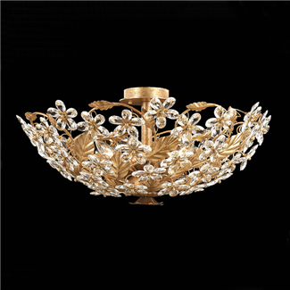 C193-4724-GL By Crystorama Lighting-Paris Flea Collection Gold Leaf Finish Flush Mount