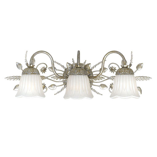 C193-4743-SL By Crystorama Lighting-Primrose Collection Silver Leaf Finish Bath Sconce