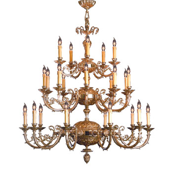 C193-488-OB By Crystorama Lighting-Cortland Collection Olde Brass Finish Chandelier