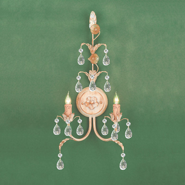 C193-4902-CM By Crystorama Lighting-Athena Collection Champagne Finish Wall Sconce