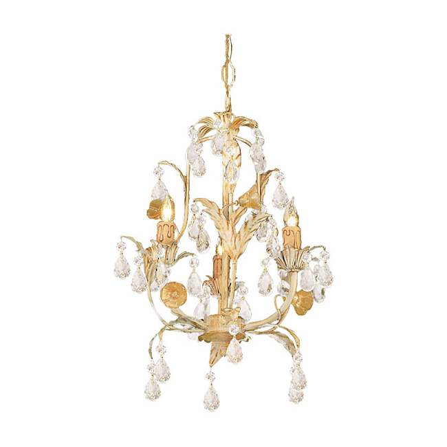 C193-4903-CM By Crystorama Lighting-Athena Collection Champagne Finish Mini Chandelier