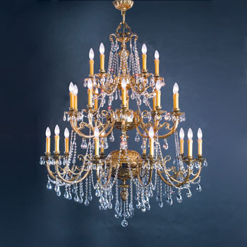 C193-498-OB-CL-S By Crystorama Lighting-Cortland Collection Olde Brass Finish Chandelier