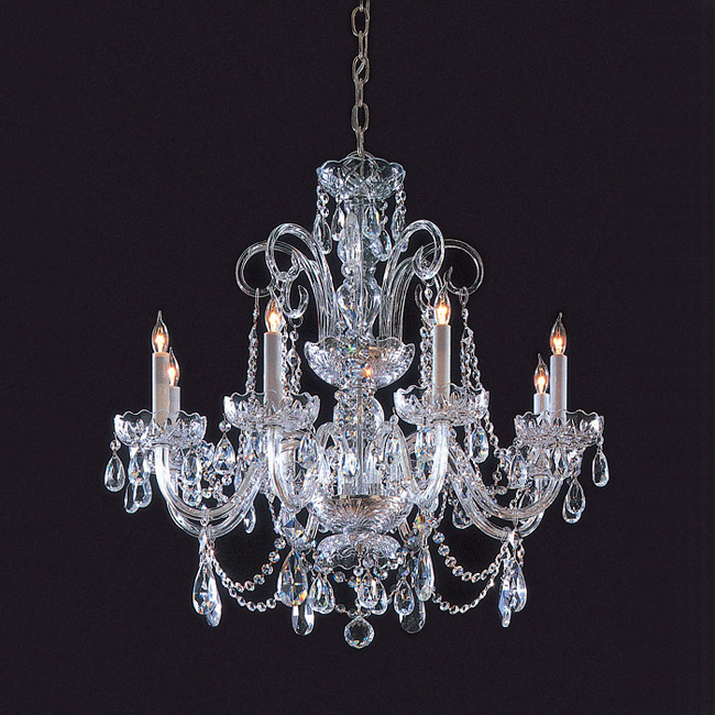 C193-5008-CH-CL-MWP By Crystorama Lighting-Traditional Crystal Collection Chrome Finish Chandelier