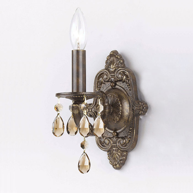 C193-5021-VB-GTS By Crystorama Lighting-Sutton Collection Venetian Bronze Finish Wall Sconce