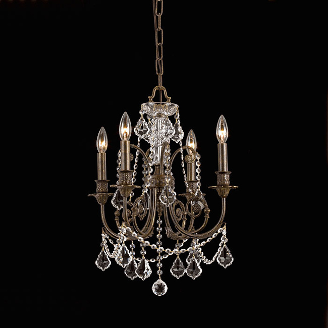 C193-5114-EB-CL-SAQ By Crystorama Lighting-Regis Collection English Bronze Finish Chandelier