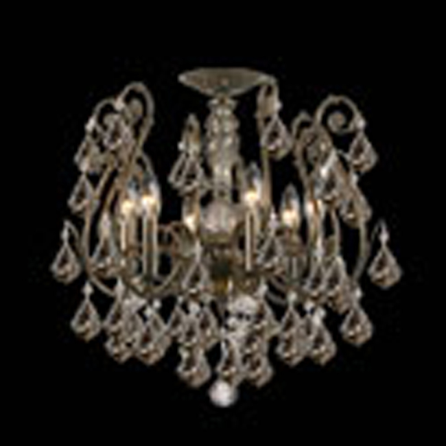 C193-5115-EB-GTS By Crystorama Lighting-Regis Collection English Bronze Finish Semi Flush Mount