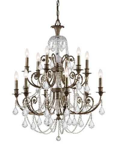 C193-5119-EB-CL-SAQ By Crystorama Lighting-Regis Collection English Bronze Finish Chandelier