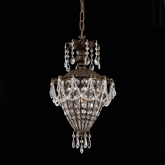 C193-5161-EB-CL-MWP By Crystorama Lighting-Vanderbilt Collection English Bronze Finish Pendant