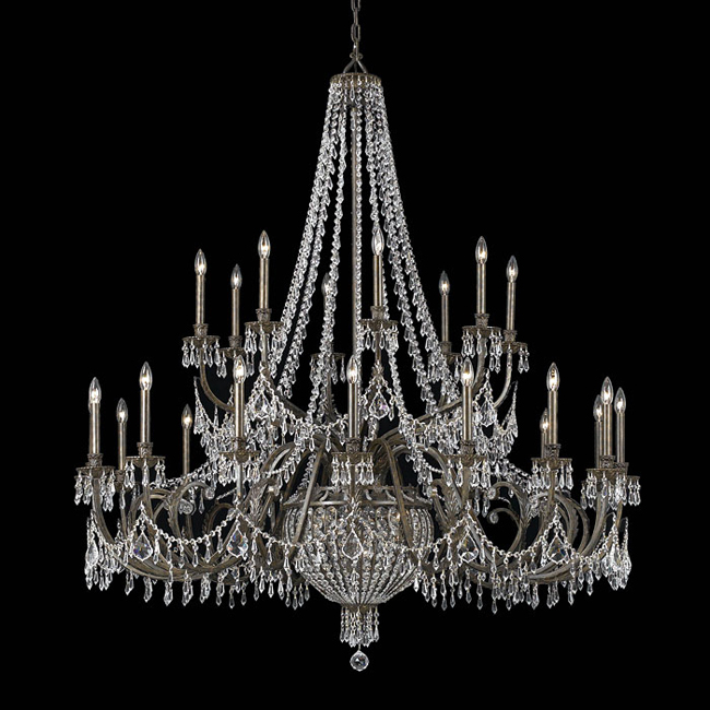 C193-5170-EB-CL-MWP By Crystorama Lighting-Vanderbilt Collection English Bronze Finish Chandelier