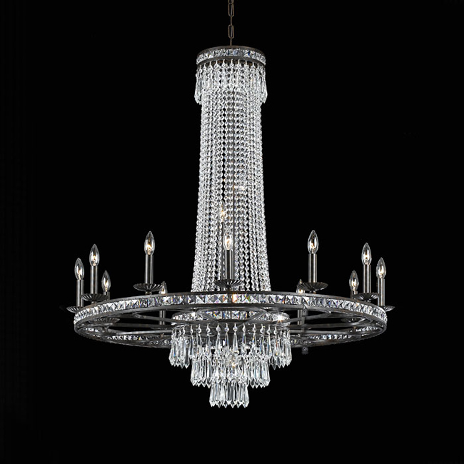 C193-5269-EB-CL-MWP By Crystorama Lighting-Regis Collection English Bronze Finish Chandelier