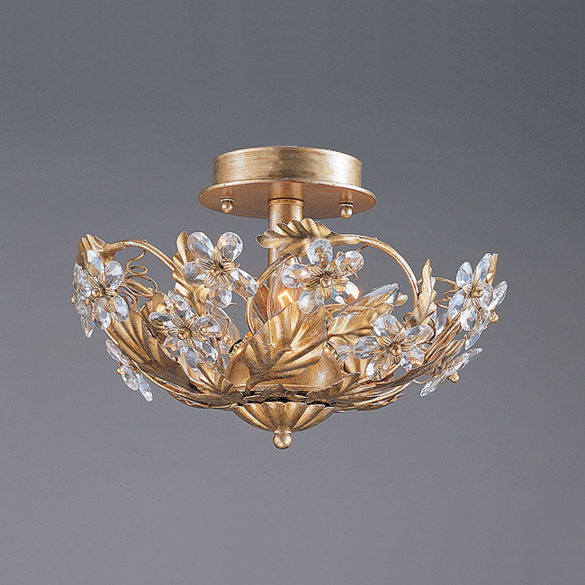 C193-5305-GL By Crystorama Lighting-Abbie Collection Gold Leaf Finish Semi Flush Mount