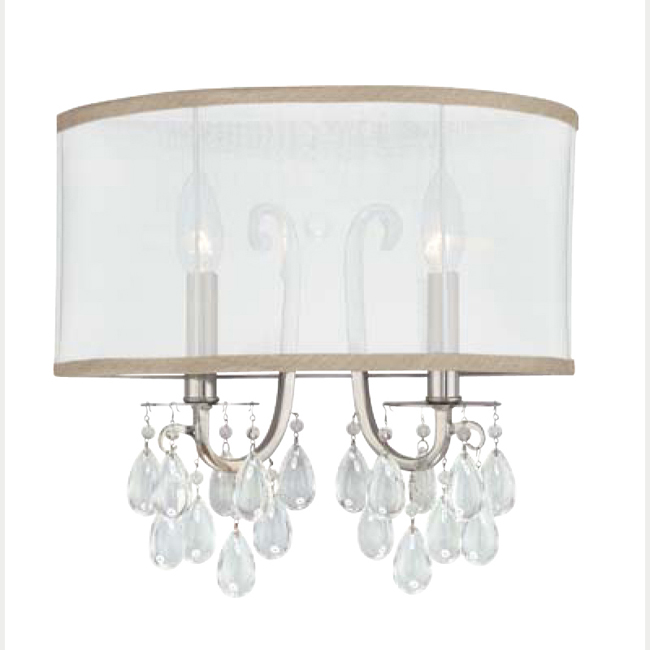 C193-5622-CH By Crystorama Lighting-Hampton Collection Polished Chrome Finish Wall Sconce