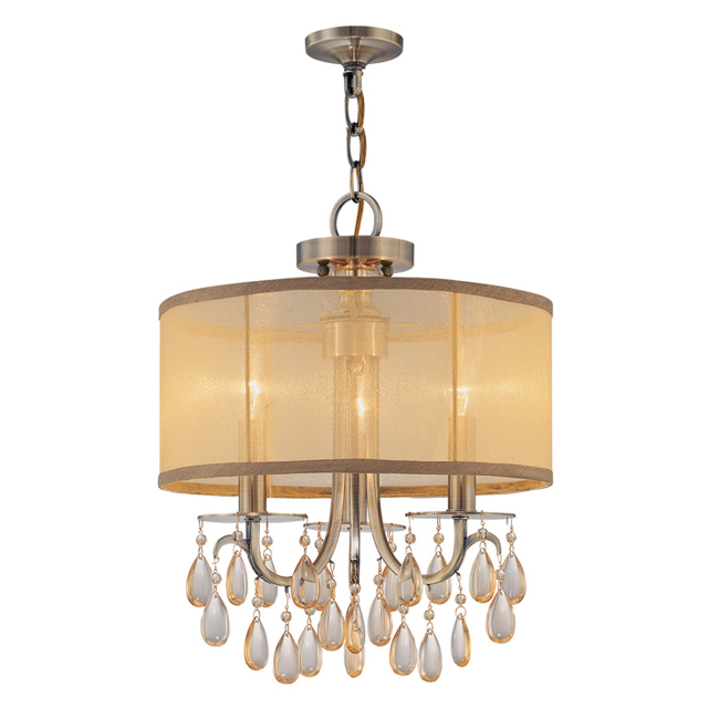 C193-5623-AB By Crystorama Lighting-Hampton Collection Antique Brass Finish Chandelier