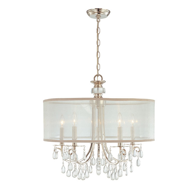 C193-5625-CH By Crystorama Lighting-Hampton Collection Polished Chrome Finish Chandelier