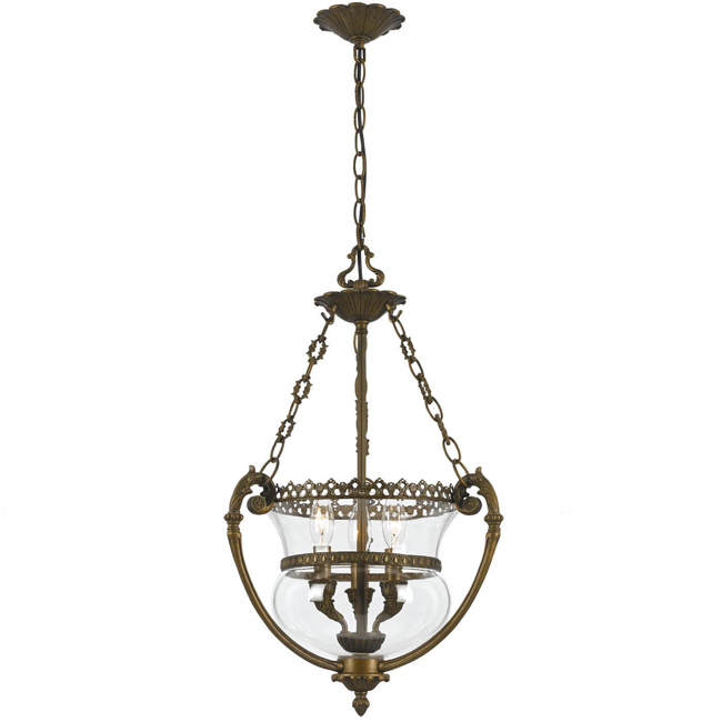 C193-5793-AB By Crystorama Lighting-Camden Hill Collection Antique Brass Finish Pendant