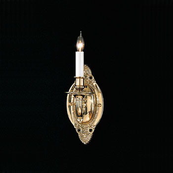 C193-621-PB By Crystorama Lighting-Cortland Collection Polished Brass Finish Wall Sconce