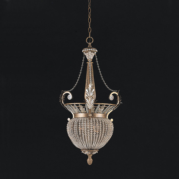 C193-6724-WP By Crystorama Lighting-Roosevelt Collection Weathered Patina Finish Pendant