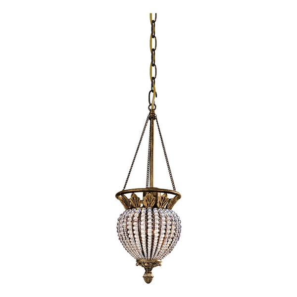 C193-6725-WP By Crystorama Lighting-Roosevelt Collection Weathered Patina Finish Pendant