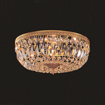 C193-712-OB-CL-S By Crystorama Lighting-Cortland Collection Olde Brass Finish Crystal Basket