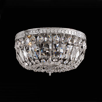C193-714-CH-CL-S By Crystorama Lighting-Cortland Collection Chrome Finish Crystal Basket