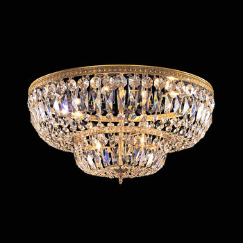 C193-724-OB-CL-MWP By Crystorama Lighting-Cortland Collection Olde Brass Finish Crystal Basket